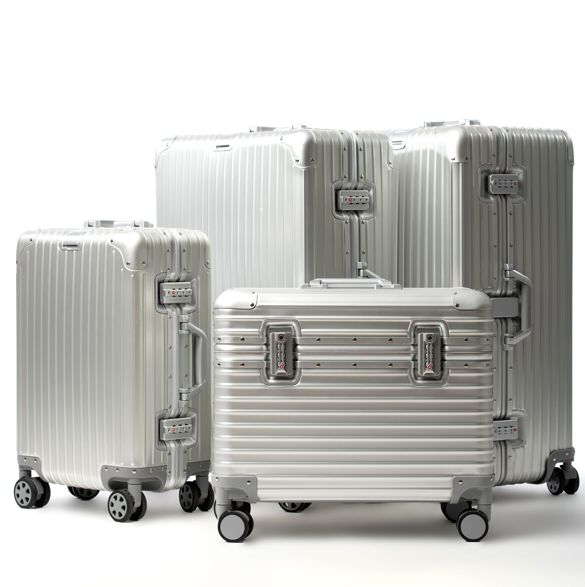 ALUMINUM SUITCASE V2 NEW, STRONGER ALUMINIUM & REMOVEABLE WHEELS
